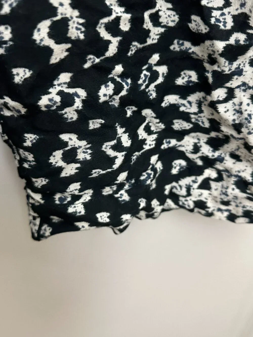 Vintage 90s Black & White Boho Pants Women's Size Medium Swim Cover-Up Summer
